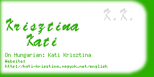 krisztina kati business card